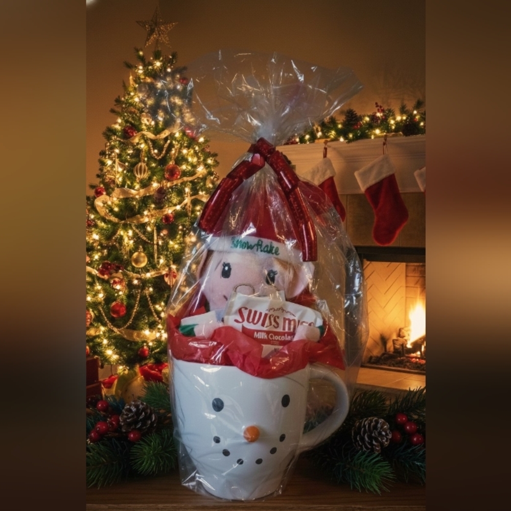 Personalized 20oz Snowman Mug And Elf With Hot Chocolate Packs Christmas Gift